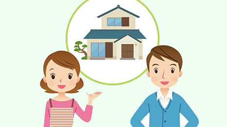 家について話す夫婦