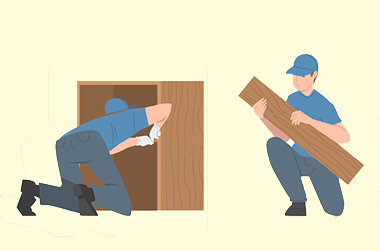 家具の解体のイラスト