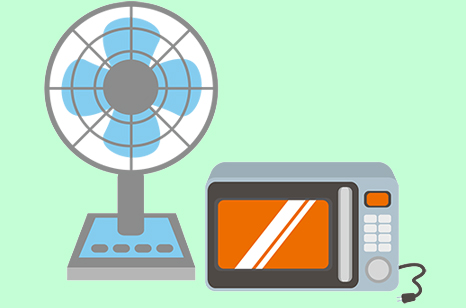 家電扇風機・電子レンジ)