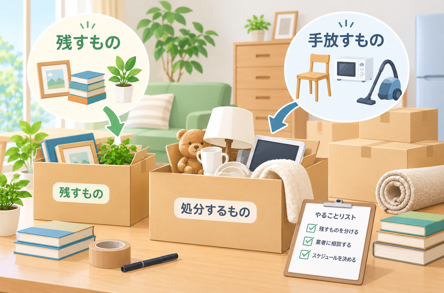 残す物と手放す物を仕分けして不用品の分別作業を減らすコツ