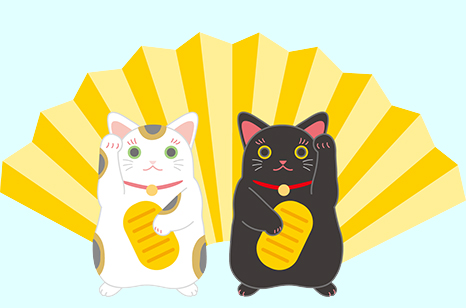 招き猫のイラスト